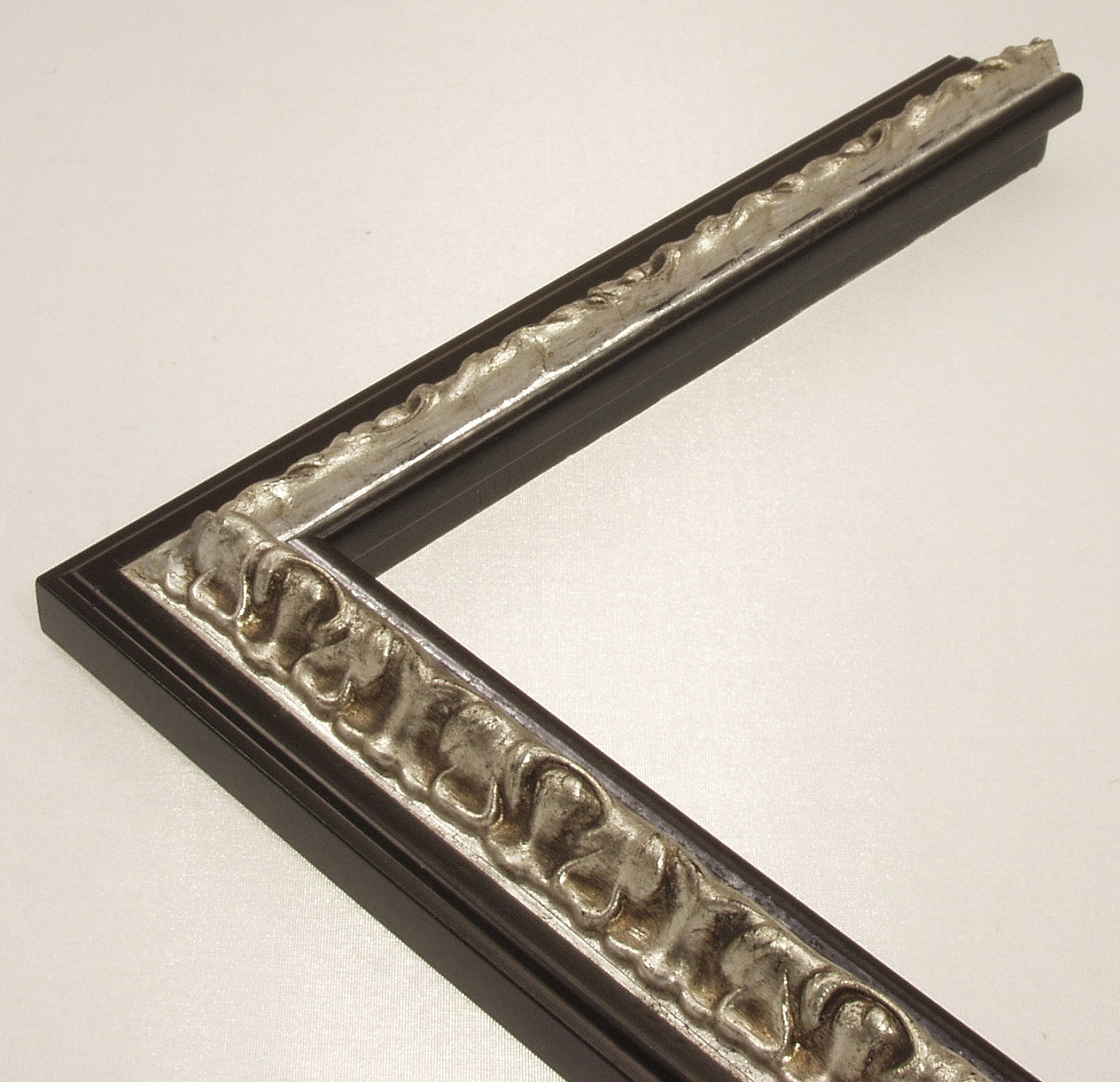Barockrahmen Filletleiste barock Einlegerahmen schwarz-silber Breite 30 mm